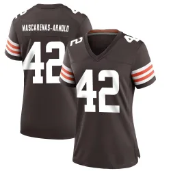 Cleveland Browns Women's Game Brown Team Color Jersey (42 Easton Mascarenas-Arnold)