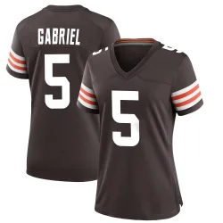 Cleveland Browns Women's Game Brown Team Color Jersey (5 Dillon Gabriel)