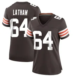 Cleveland Browns Women's Game Brown Team Color Jersey (64 Brady Latham)