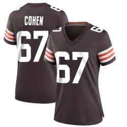 Cleveland Browns Women's Game Brown Team Color Jersey (67 Javion Cohen)