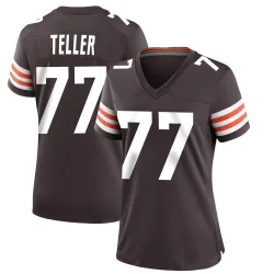 Cleveland Browns Women's Game Brown Team Color Jersey (77 Wyatt Teller)
