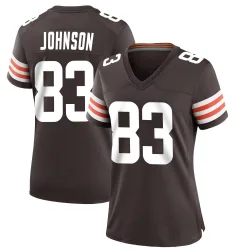 Cleveland Browns Women's Game Brown Team Color Jersey (83 Kisean Johnson)