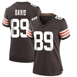 Cleveland Browns Women's Game Brown Team Color Jersey (89 Kaden Davis)
