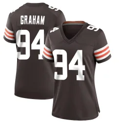 Cleveland Browns Women's Game Brown Team Color Jersey (94 Mason Graham)