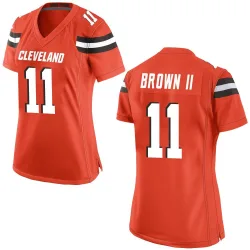 Cleveland Browns Women's Game Orange Alternate Jersey (11 Tony Brown II)