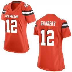 Cleveland Browns Women's Game Orange Alternate Jersey (12 Shedeur Sanders)