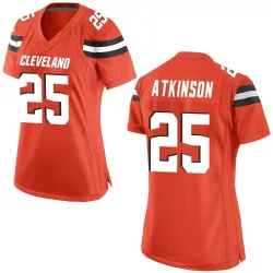 Cleveland Browns Women's Game Orange Alternate Jersey (25 George Atkinson)