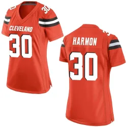 Cleveland Browns Women's Game Orange Alternate Jersey (30 Duron Harmon)