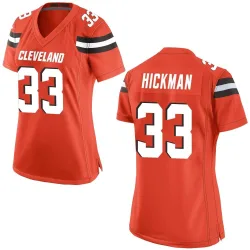 Cleveland Browns Women's Game Orange Alternate Jersey (33 Ronnie Hickman)