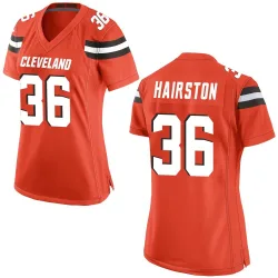 Cleveland Browns Women's Game Orange Alternate Jersey (36 Troy Hairston)