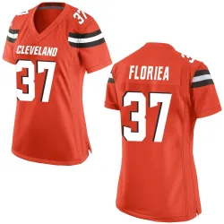 Cleveland Browns Women's Game Orange Alternate Jersey (37 Luke Floriea)