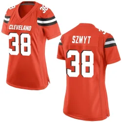 Cleveland Browns Women's Game Orange Alternate Jersey (38 Andre Szmyt)