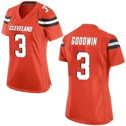 Cleveland Browns Women's Game Orange Alternate Jersey (3 Marquise Goodwin)