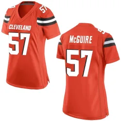 Cleveland Browns Women's Game Orange Alternate Jersey (57 Isaiah McGuire)