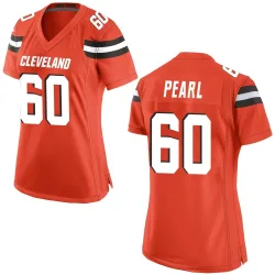 Cleveland Browns Women's Game Orange Alternate Jersey (60 Julian Pearl)