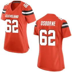 Cleveland Browns Women's Game Orange Alternate Jersey (62 Justin Osborne)