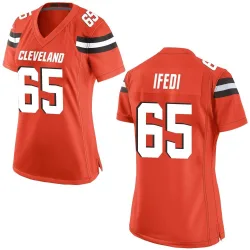 Cleveland Browns Women's Game Orange Alternate Jersey (65 Germain Ifedi)