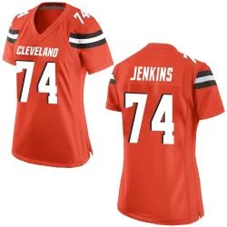 Cleveland Browns Women's Game Orange Alternate Jersey (74 Teven Jenkins)