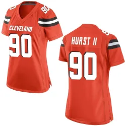Cleveland Browns Women's Game Orange Alternate Jersey (90 Maurice Hurst II)