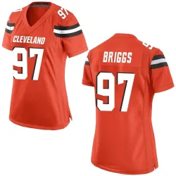 Cleveland Browns Women's Game Orange Alternate Jersey (97 Jowon Briggs)