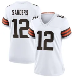 Cleveland Browns Women's Game White Jersey (12 Shedeur Sanders)