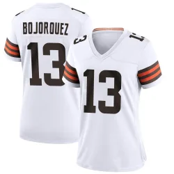 Cleveland Browns Women's Game White Jersey (13 Corey Bojorquez)