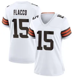 Cleveland Browns Women's Game White Jersey (15 Joe Flacco)