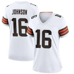 Cleveland Browns Women's Game White Jersey (16 Diontae Johnson)