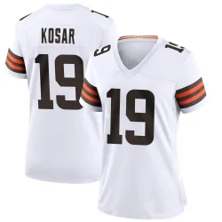 Cleveland Browns Women's Game White Jersey (19 Bernie Kosar)