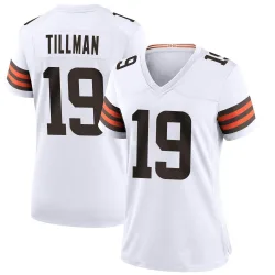 Cleveland Browns Women's Game White Jersey (19 Cedric Tillman)