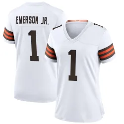 Cleveland Browns Women's Game White Jersey (1 Martin Emerson Jr.)
