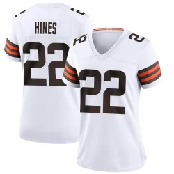 Cleveland Browns Women's Game White Jersey (22 Nyheim Hines)