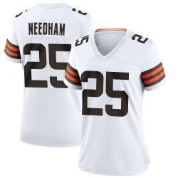 Cleveland Browns Women's Game White Jersey (25 Nik Needham)