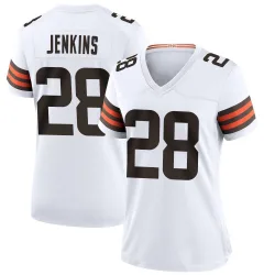 Cleveland Browns Women's Game White Jersey (28 Rayshawn Jenkins)