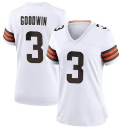 Cleveland Browns Women's Game White Jersey (3 Marquise Goodwin)