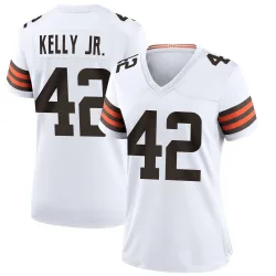 Cleveland Browns Women's Game White Jersey (42 John Kelly Jr.)