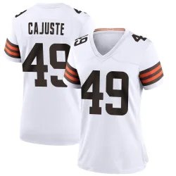 Cleveland Browns Women's Game White Jersey (49 Devon Cajuste)