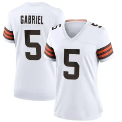 Cleveland Browns Women's Game White Jersey (5 Dillon Gabriel)