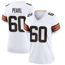 Cleveland Browns Women's Game White Jersey (60 Julian Pearl)
