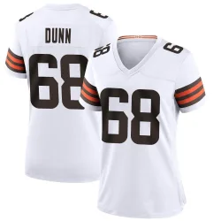 Cleveland Browns Women's Game White Jersey (68 Michael Dunn)