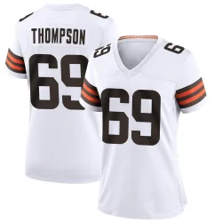 Cleveland Browns Women's Game White Jersey (69 Lorenzo Thompson)