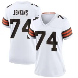 Cleveland Browns Women's Game White Jersey (74 Teven Jenkins)