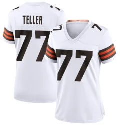 Cleveland Browns Women's Game White Jersey (77 Wyatt Teller)