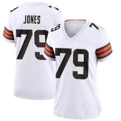 Cleveland Browns Women's Game White Jersey (79 Dawand Jones)