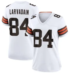 Cleveland Browns Women's Game White Jersey (84 Gage Larvadain)