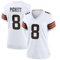 Cleveland Browns Women's Game White Jersey (8 Kenny Pickett)