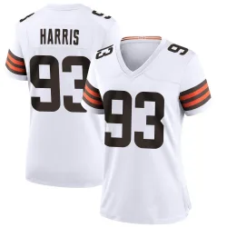Cleveland Browns Women's Game White Jersey (93 Shelby Harris)