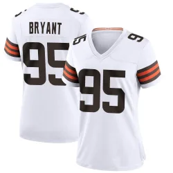 Cleveland Browns Women's Game White Jersey (95 Armonty Bryant)