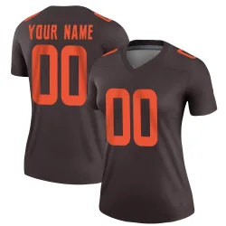 Cleveland Browns Women's Legend Brown Alternate Jersey (00 Custom)