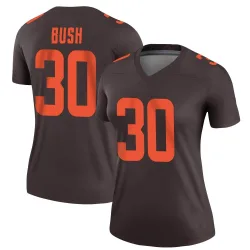 Cleveland Browns Women's Legend Brown Alternate Jersey (30 Devin Bush)